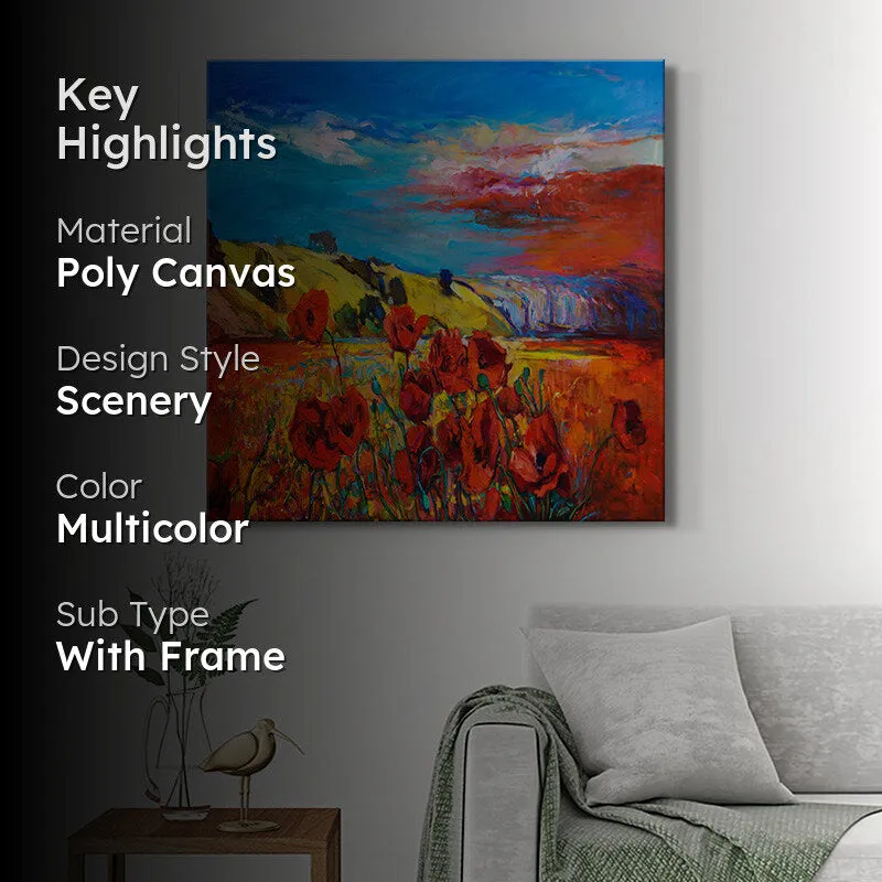 Countryside Red Poppies Wall Painting media 2