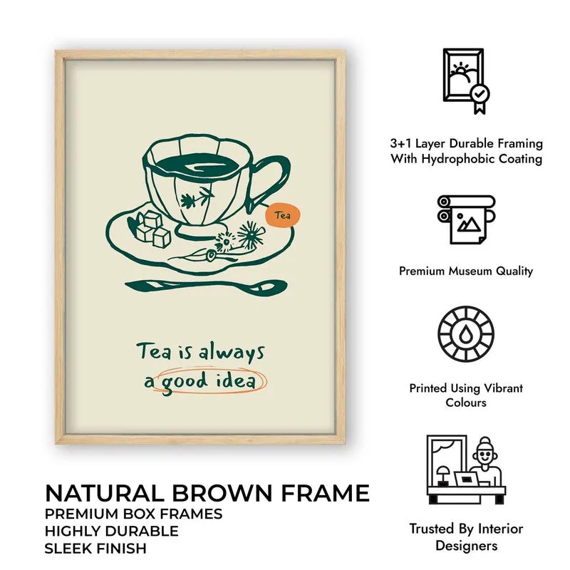 Silent Sips Archival Canvas Wall Art - Brown media 11