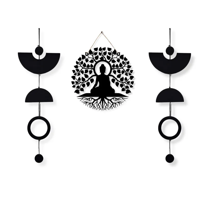 Bodhisatva Abstracts Iron Wall Accent - Set Of Three media 3