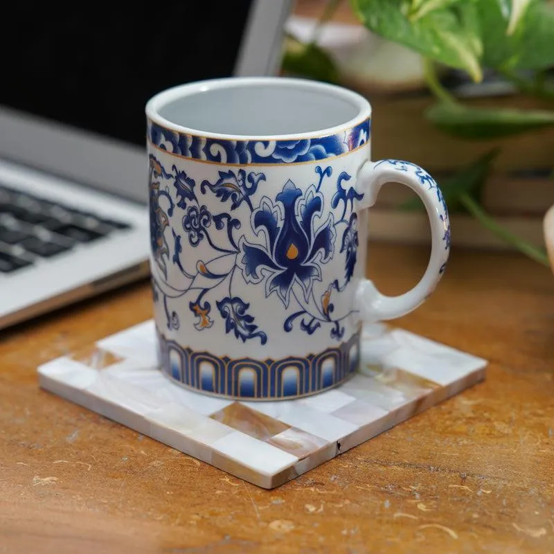 Casper Square Mother Of Pearl Coaster - Set Of Four media 3
