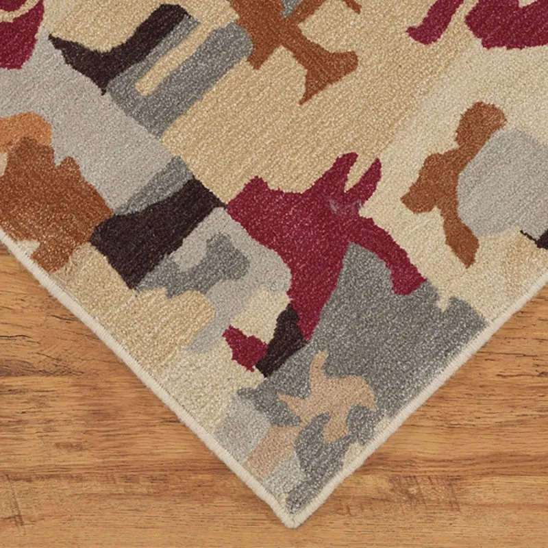 Horus Hand Tufted Abstract Wool & Nylon Carpet - Brown & Beige media 6