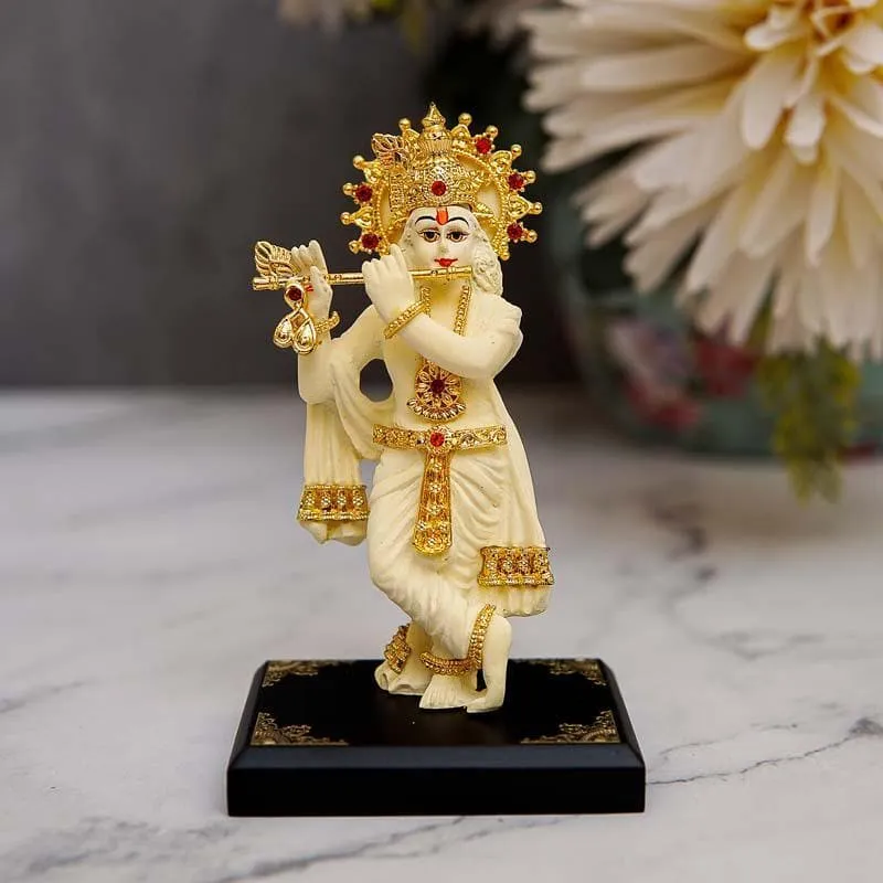 Standing Krishna Murti - Beige media 1