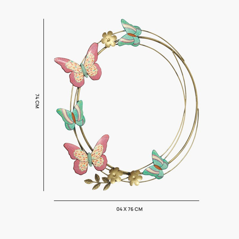 Butterfly Wreath Metal Wall Accent media 6