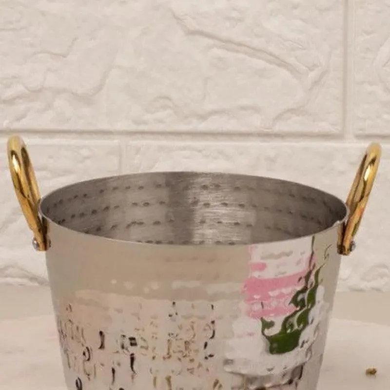 Vintage Allure Hammered Round Serving Pot - 600 ML media 5