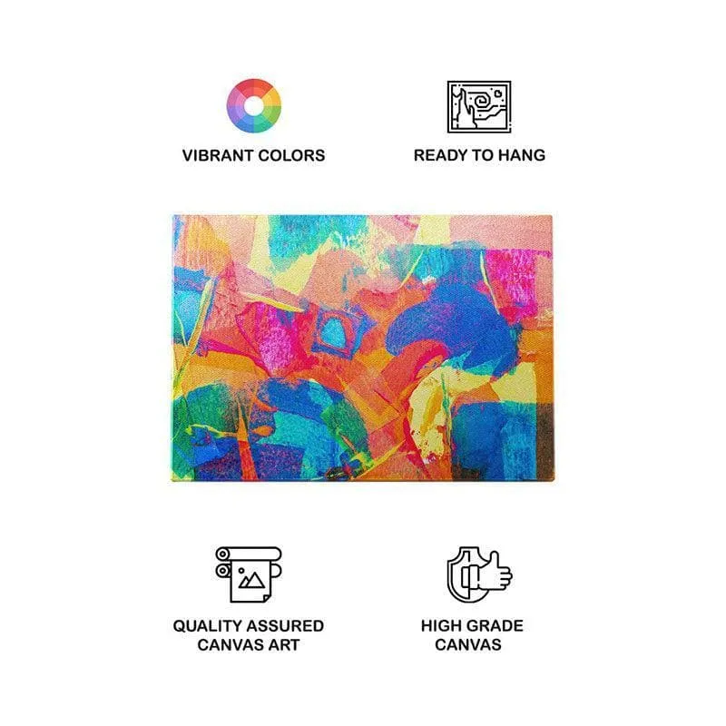 Spring Color Abstract Canvas Wall Painting - Gallery Wrap media 4