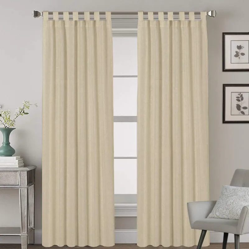 Esme Triple Pinch Pleat Short Width Curtain - Beige media 1