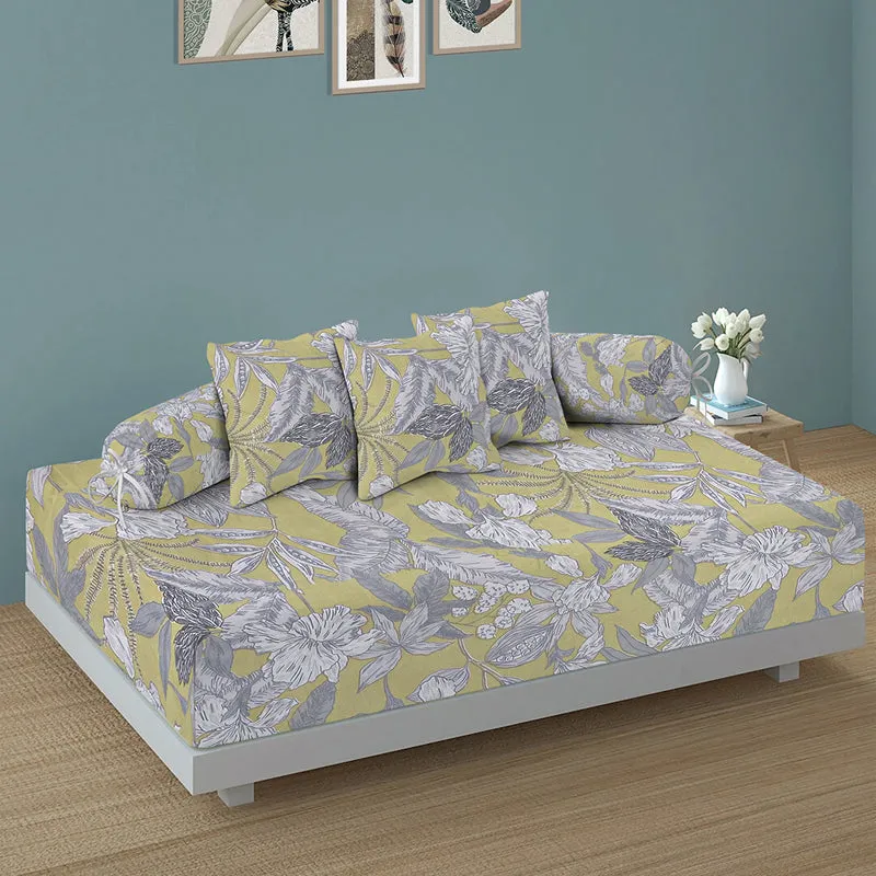 Leaves Of Grey Diwan Set - Six Piece Set media 1