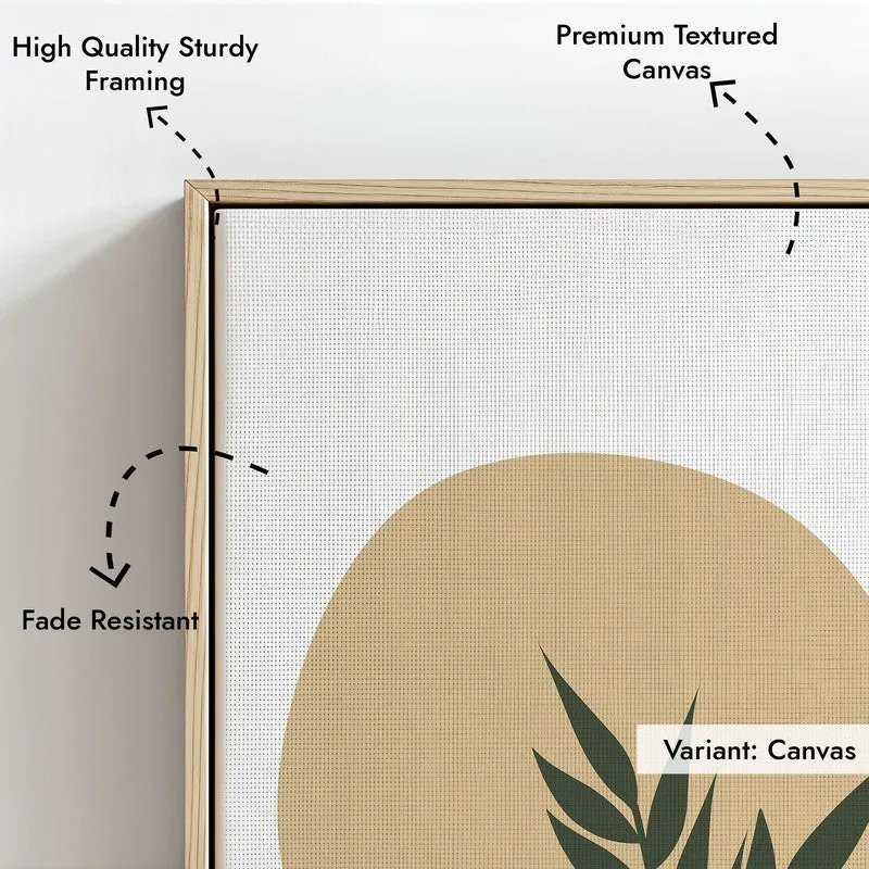 Sage Pot Canvas Wall Painting With Brown Frame media 8