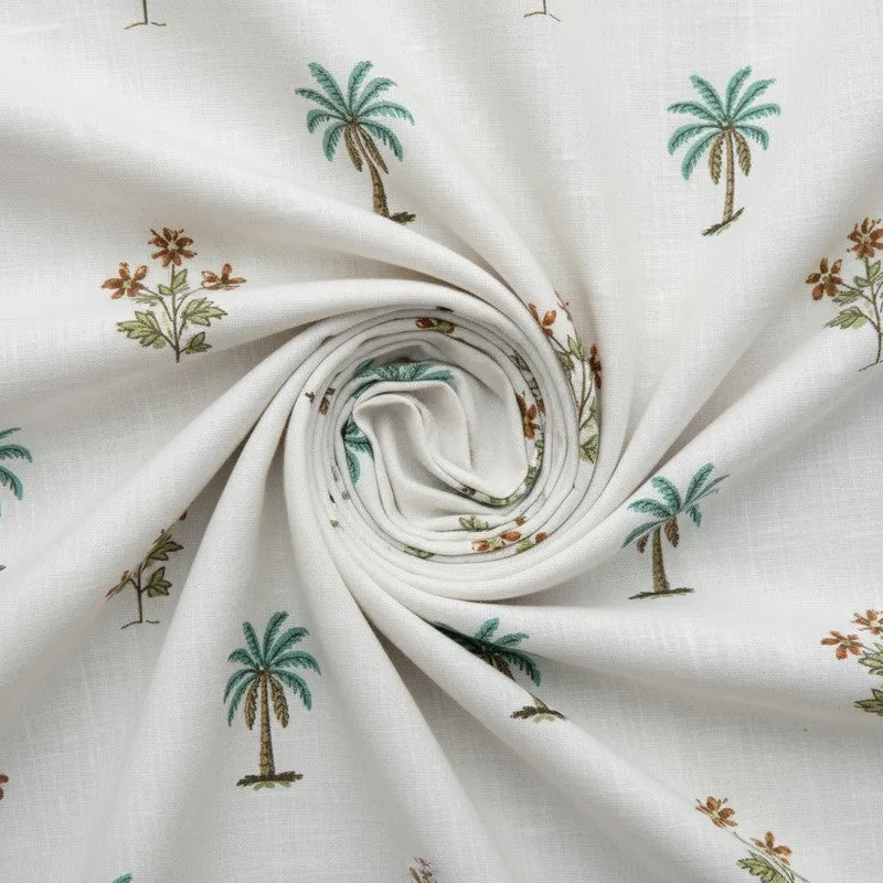 Haveli Cotton Bedsheet (White, Green) - 180 TC media 5