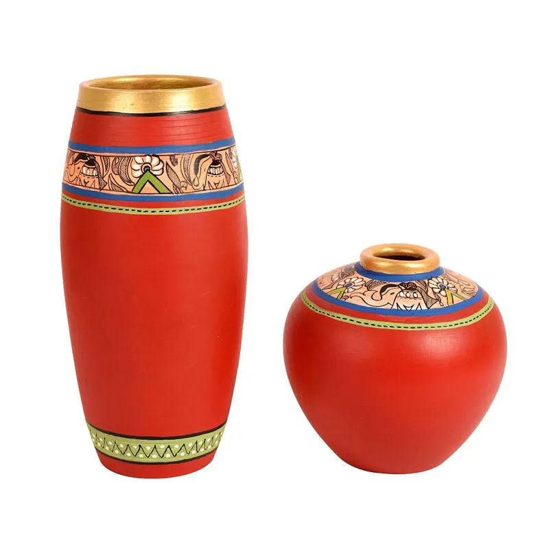 Bhavya Terracotta Vase - Set of Two media 3