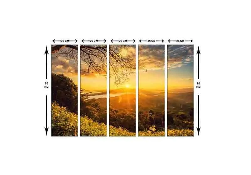 Mountain Top Wall Art - Five Piece Set media 7