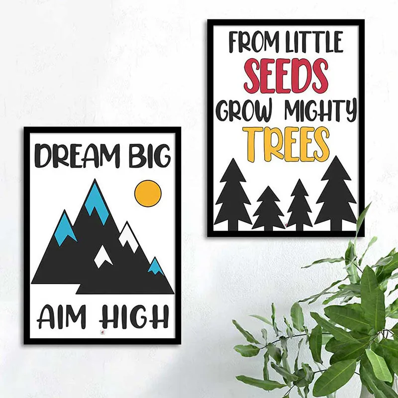 Little Seeds To Mighty Trees Wall Art - Set Of Two media 1