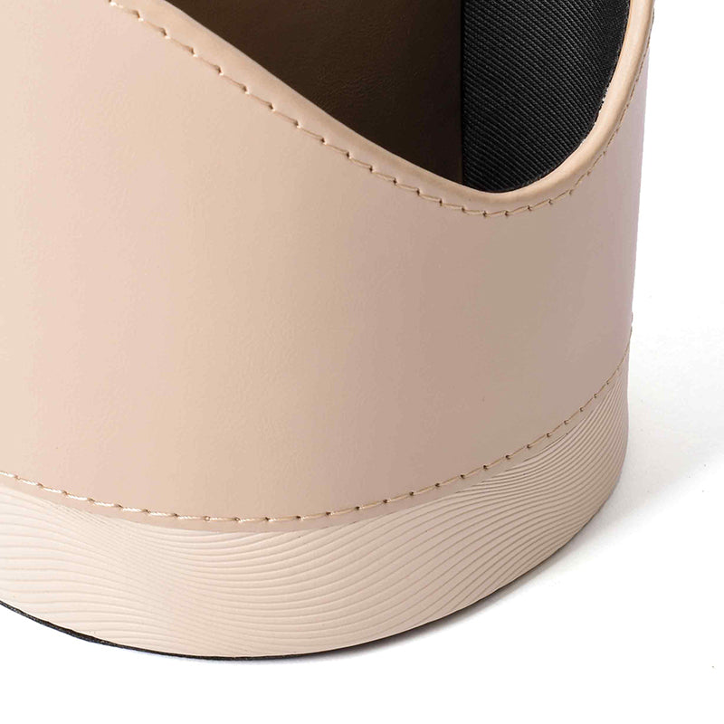 Veltrix Faux Leather Desk Organiser - Beige media 7