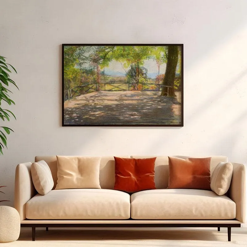 Motif In Park By Ladislav Med?ansk? - Black Frame Canvas Wall Painting - Black Frame media 4