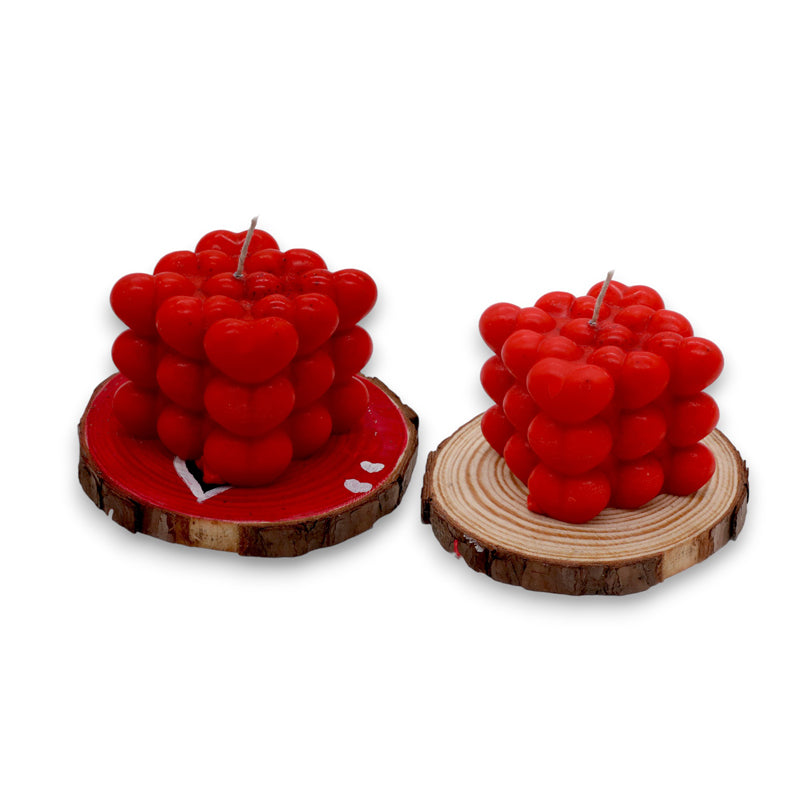 Bubbly Heart Jasmine Scented Candle - Set Of Two media 4