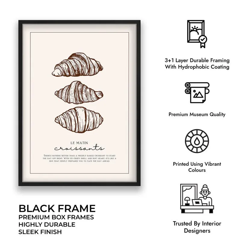 CroissantMorphosis Archival Canvas Wall Art - Black media 10