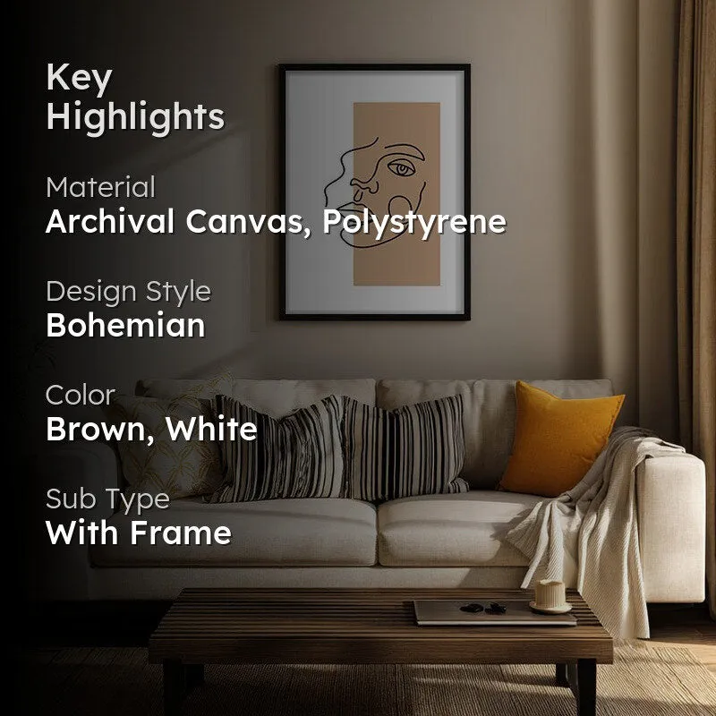Bold Contours Canvas Wall Painting With Black Frame media 2