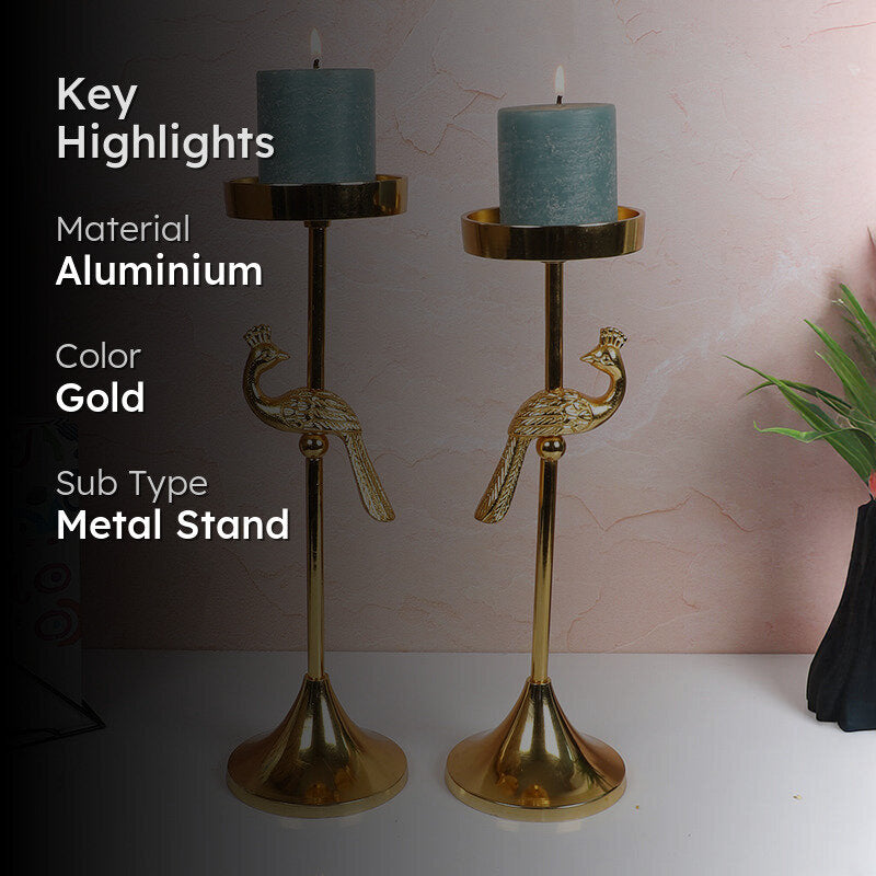 Peacock Plume Tea Light Holder media 2