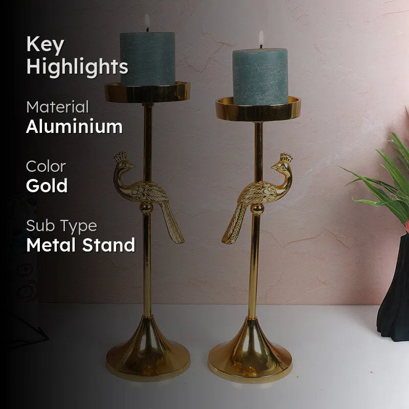 Peacock Plume Tea Light Holder media 2