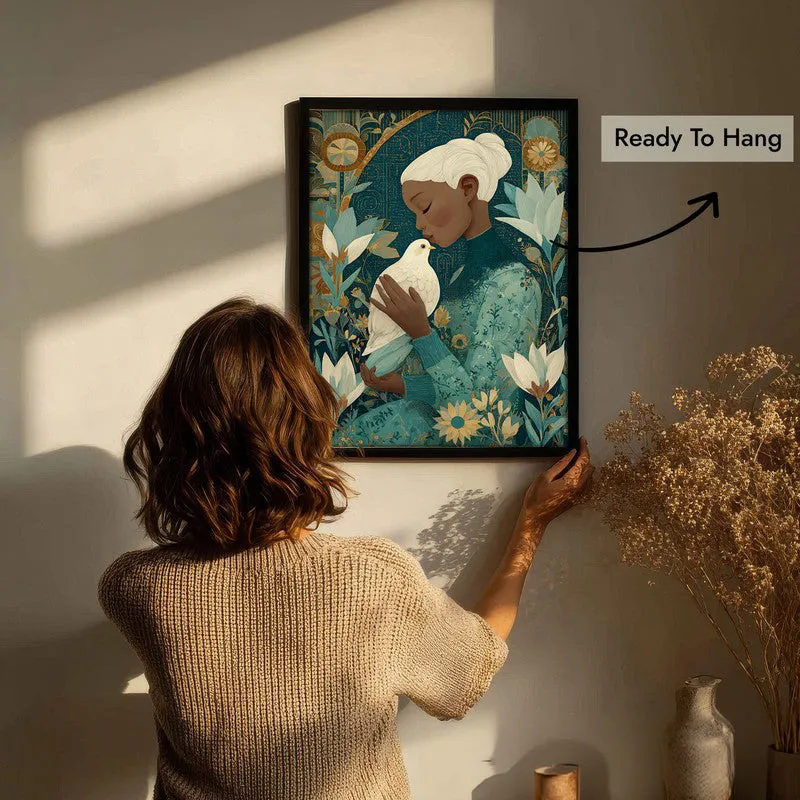Dovehue Canvas Wall Painting - Black Frame media 7
