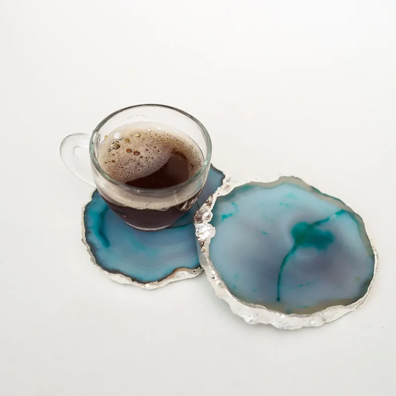 Vesto Brazilian Agate Coaster (Turquoise) - Set Of Two media 5