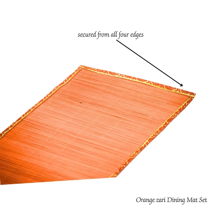 Close-up of the orange runner showing its bordered rectangular shape