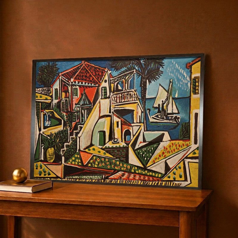 Mediterranean Landscape by Pablo Picasso Canvas Wall Painting - 32 x 24 Inches