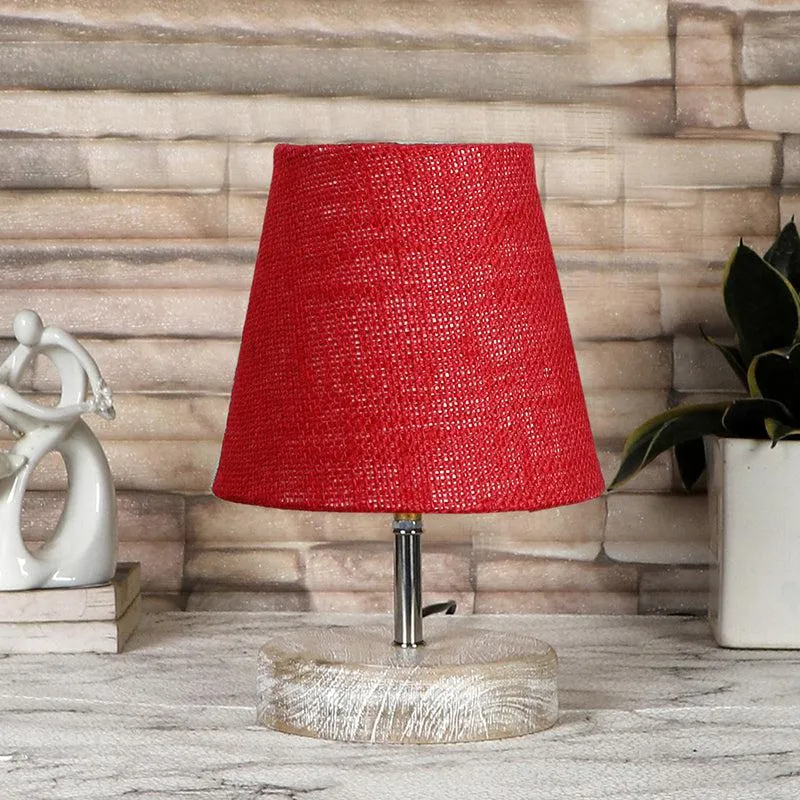 Neso Jute Table Lamp - Maroon,Brown media 3