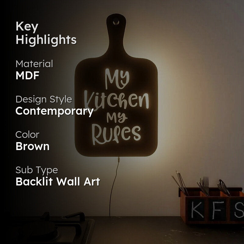 ChopBoard Backlit MDF Wall Accent media 2