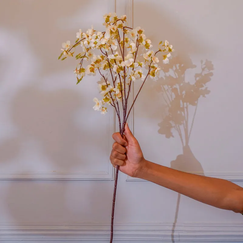 Faux Dropping Cherry Blossom Flower Stick (White) - 45 CM media 1