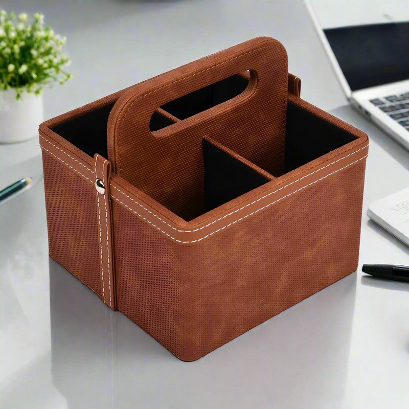 Ember Dote Leatherette Multi-Utility Organiser - Brown