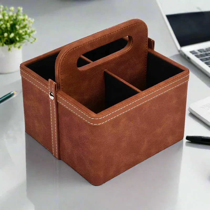 Ember Dote Leatherette Multi-Utility Organiser - Brown media 1
