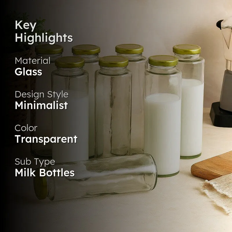 Ellaria Glasses Storage Bottle (350 mL Each) - Set Of Eight media 2