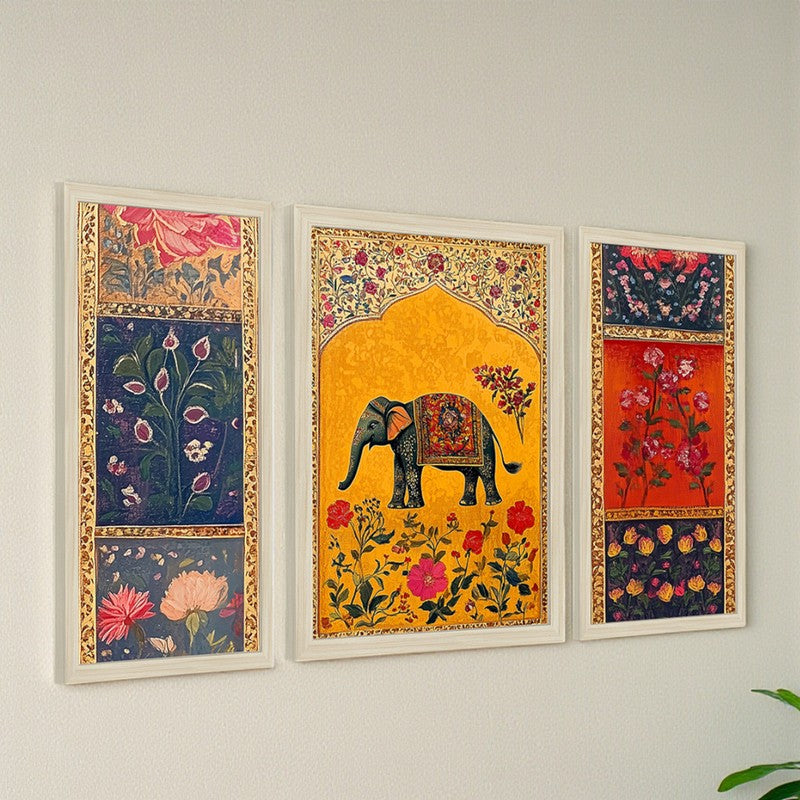 Colors of Culture Synthetic Fibre Wall Art - Set of Three media 3