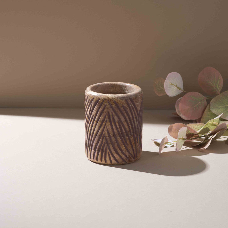 Juvina Handcrafted Mango Wood Cutlery Stand