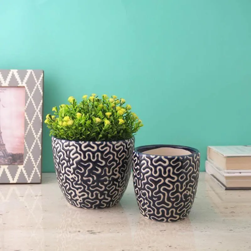 Magic Maze Planter (Blue) - Set Of Two media 3