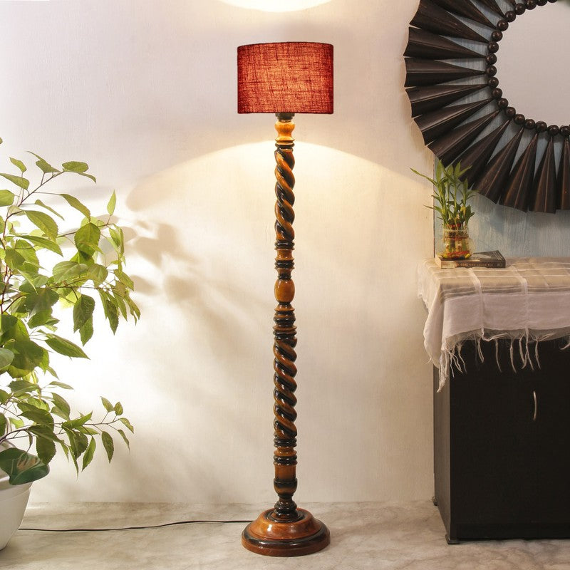 HaloCylinder Floor Lamp (Maroon)