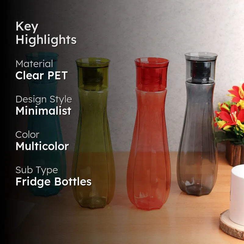 HydraCurve Multicolor Clear PET Bottle (1000 mL Each) - Set Of Four media 2