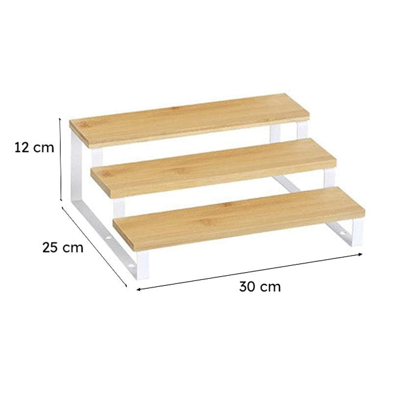 Stacko Carbon Steel Adjustable Multi- Tier Rack (White) - Set Of Two media 6