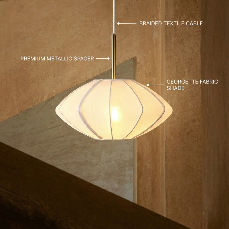 Fig Living Luxe Collection Fabric Ceiling Lamp - Tokyo Lamp media 10