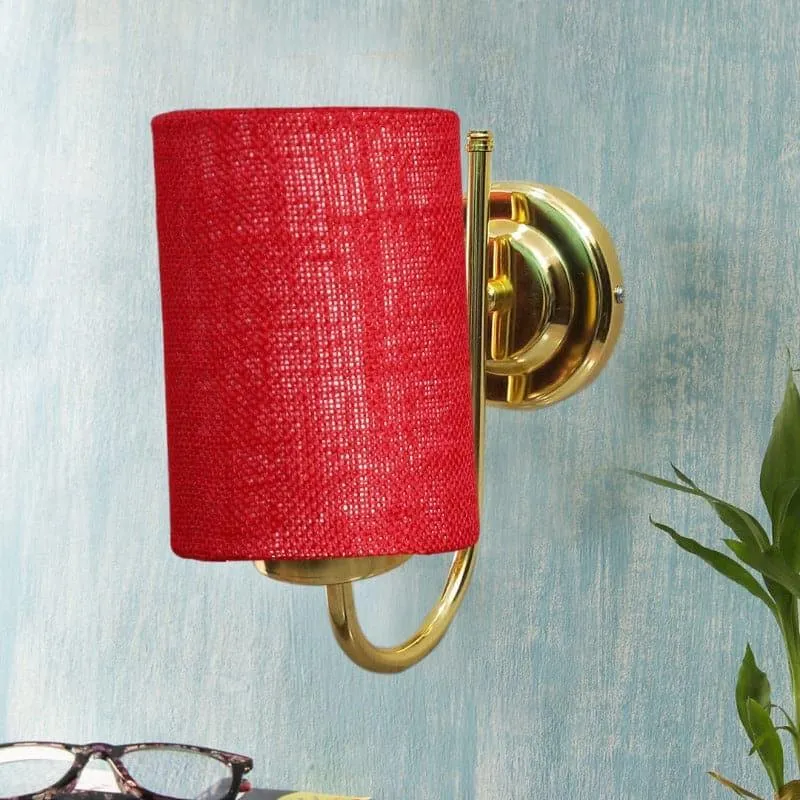 Galora Neva Fabric & Metal Wall Lamp - Red media 3