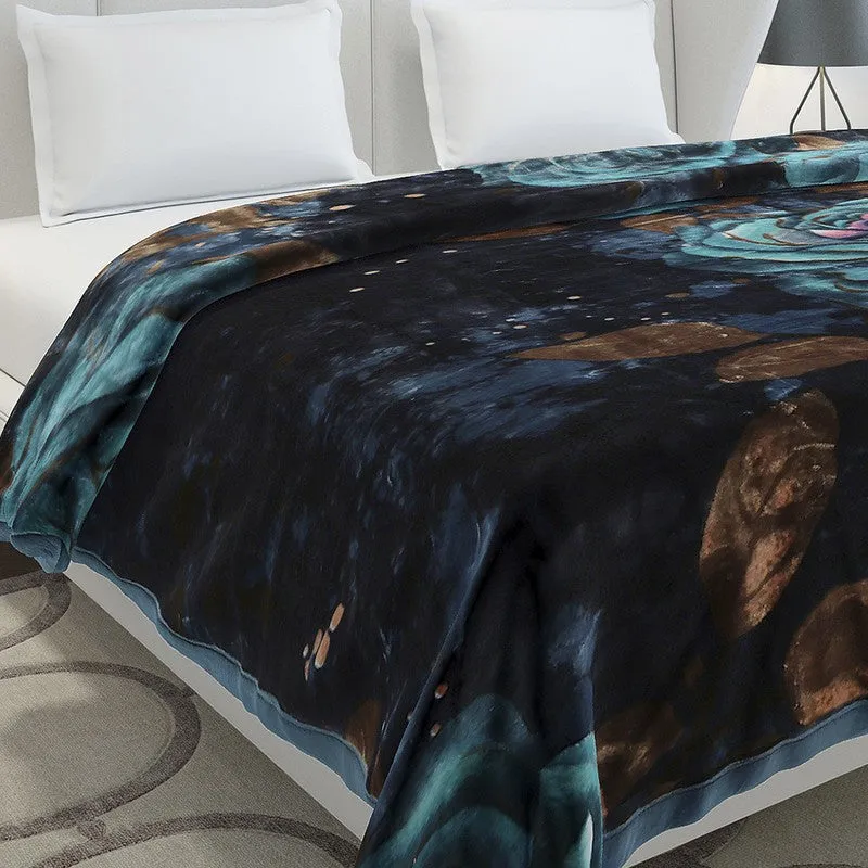 Monte Carlo Midnight Oasis Blanket (Teal) - 947 GSM media 4
