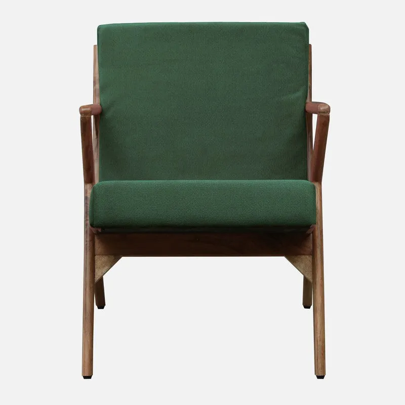 Metrona Acacia Wood Accent Chair - Green media 5