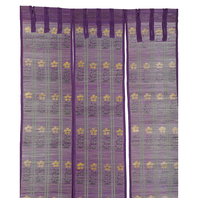 Forest Flow Three Panel Bamboo Curtain - Purple media 4