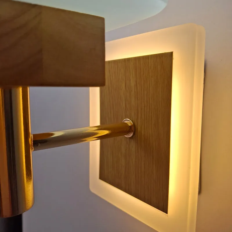 Textura Ray Aluminium & Wooden Wall Lamp media 3