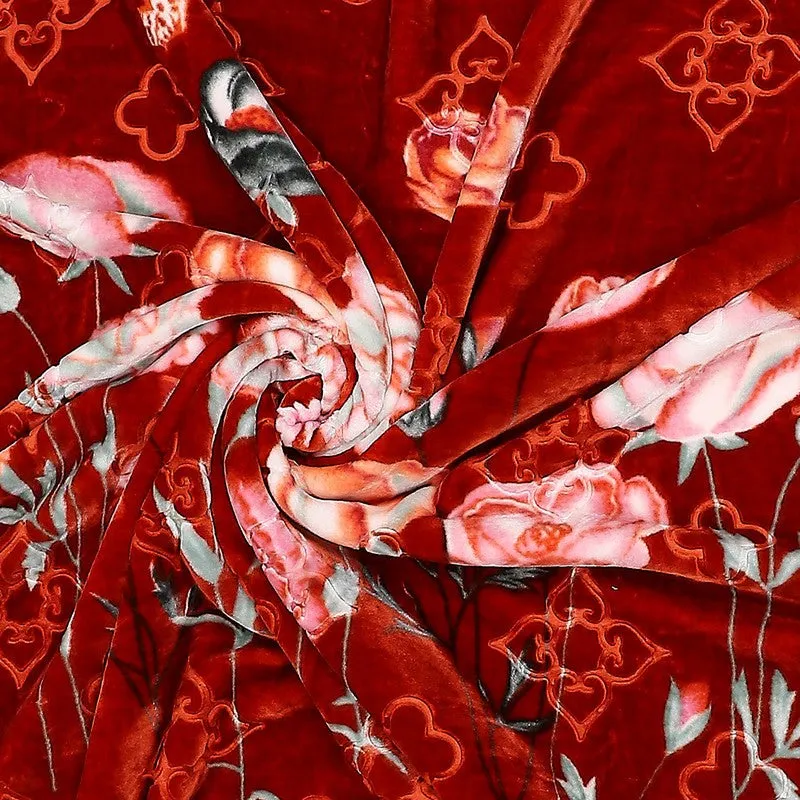 Monte Carlo Crimson Blossom Blanket - 950 GSM media 6