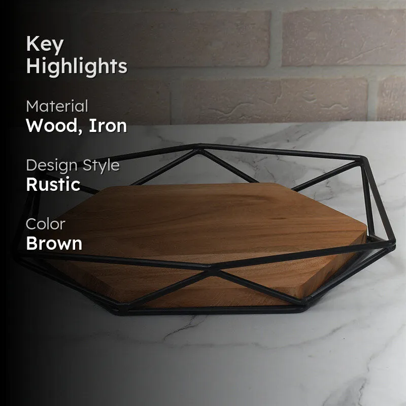 Nidara Geometric Platter - Black media 2