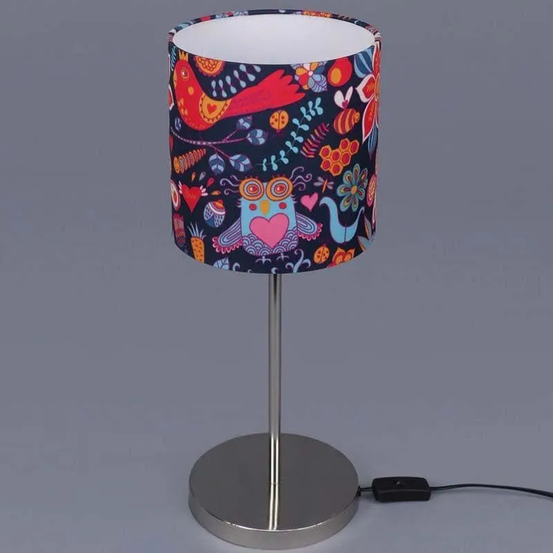 Birdie Went Quirkie Fabric Table Lamp - Multicolor media 6