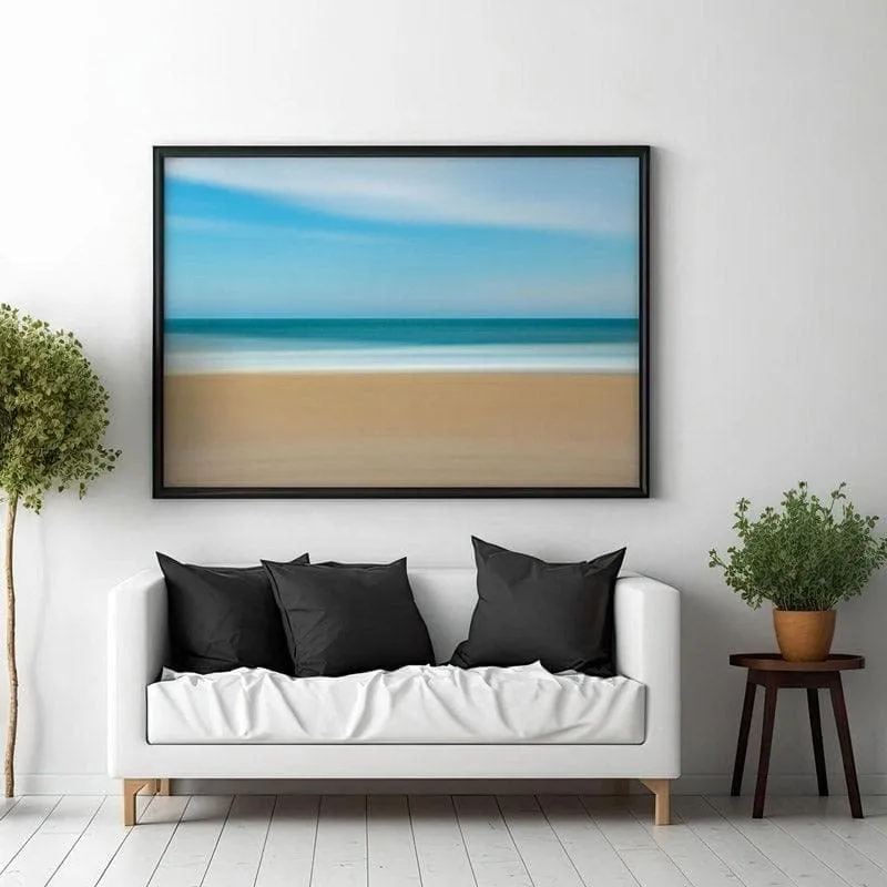 Beach Pan Canvas Wall Painting - Black Frame media 3