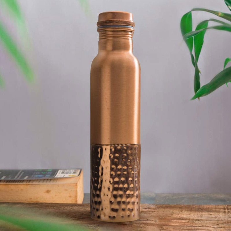 Jiva Hammered Copper Water Bottle - 1000 mL - 1000 mL